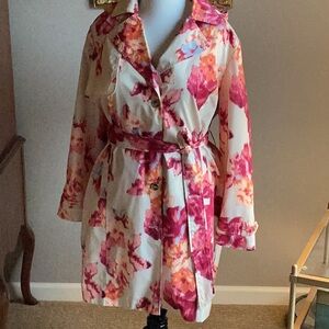 Floral Print Women's Rain Coat